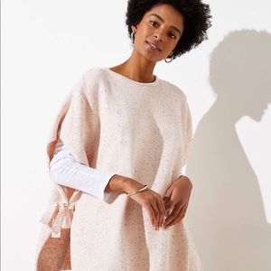 LOFT NWT Flecked tie side poncho